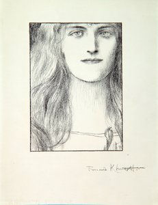 Hoved af en kvinde, 1897 af Fernand Khnopff