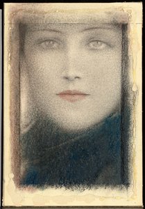 Hoved af en kvinde, ca. 1910 af Fernand Khnopff