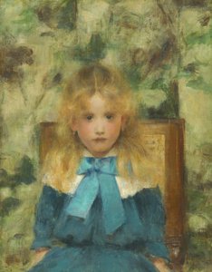 Portræt af Mademoiselle Van der Hecht, 1883. af Fernand Khnopff