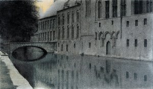 Souvenir fra Flandern. En kanal, 1904. af Fernand Khnopff