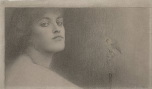 Studie for lOffrande The Offering, 1891 af Fernand Khnopff