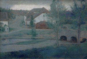 Indgangen til landsbyen, 1885. af Fernand Khnopff