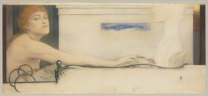 Offeret, 1891 af Fernand Khnopff
