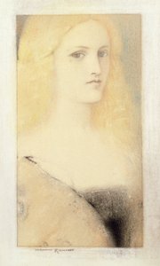 Venetiansk hukommelse (pastel & blyant på lærred) af Fernand Khnopff