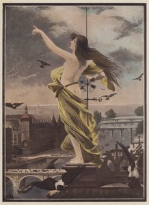 Vejrhanen (farve litho)