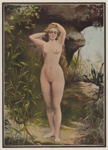 Eva (farve litho) af Fernand Lematte