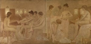The Dancers, mellem 1905 og 1909 (olie på lærred) af Fernand Pelez