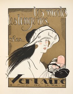 Annonce for Verlaine, fra Gazette de Bon Ton, udgivet af. 1920 (stencilprint) af Fernand Siméon