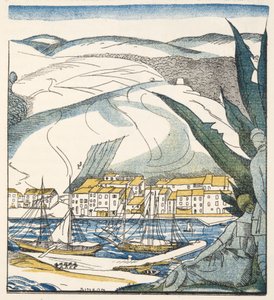 Antibes, fra Gazette de Bon Ton, pub. 1920 (stenciltryk)