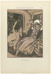 Modes and Manners of Today, 1922, Pl. 10: The Attack af Fernand Siméon