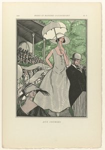 Modes and Manners of Today, 1922, Pl. 5: At the Races af Fernand Siméon
