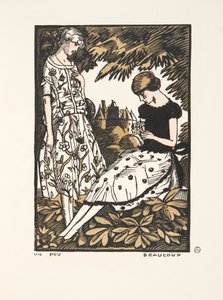 A Little, A Lot, fra en samling af modeplader, 1920 (stenciltryk) af Fernand Siméon