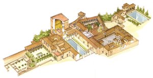 Alhambra, Granada, Spanien. Kongelige paladser