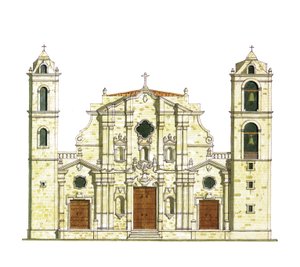 Havana katedral. Cuba af Fernando Aznar Cenamor