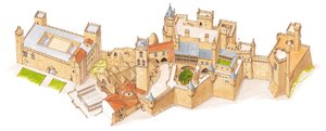 Olite Slot. Navarra, Spanien