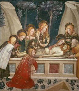 Jesus i graven med apostlene og hans mor (fresko)