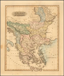 1823-kort over Tyrkiet i Europa af Fielding Lucas, Jr. af Fielding Lucas Jr.