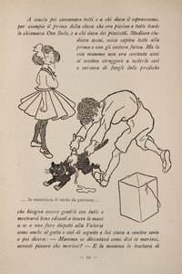 Illustration fra en børnebog, ca. 1920-30 af Filiberto Scarpelli