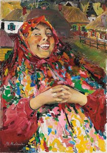 The Laughing Peasant (olie på lærred)