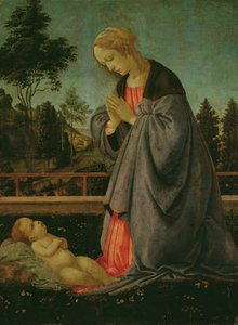 Tilbedelse af barnet (tempera på panel)