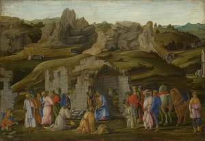 Tilbedelse af Magi. Omkring 1480 af Filippino Lippi