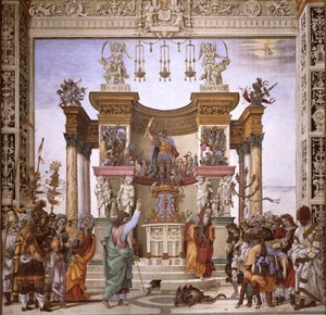 Skt. Philip uddriver dæmonen fra Mars-templet, sydmuren af Strozzi-kapellet, ca. 1497-1502 (se 208286) af Filippino Lippi