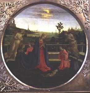 Tilbedelsen af Jesusbarnet af Filippino Lippi
