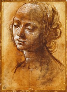 Kvindefigur, af Filippino Lippi (1457-ca 1504), tegning af Filippino Lippi