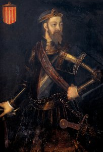 Portræt af Ramon (Raymond) Borell I (972-1017), jarl af Barcelona, ​​​​Gerona og Ausona af Filippo Ariosto