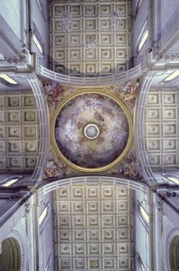 Udsigt over kupolens indre, bygget i 1425-46 af Filippo Brunelleschi