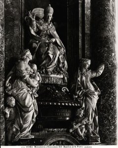 Monument til pave Innocentius XII (1615-1700) (marmor) (s/h foto) af Filippo Della Valle
