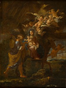 Flugten til Egypten, ca. 1643-94 (olie på lærred)