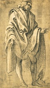 Studie af menneskelig mandsfigur, blyantstegning af Filippo Lippi (ca 1457-1504) af Filippo Lippi
