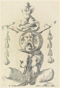 Tegning, grotesk figur, 1550-1625 af Filippo Marchionni