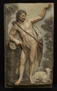 Johannes Døberen, 1763 (terracotta, polykrom) af Filippo Scandellari