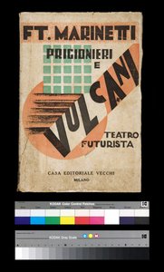 Futurisme: cover af "" Prisoners and Volcanoes "" 1927 (gravering)