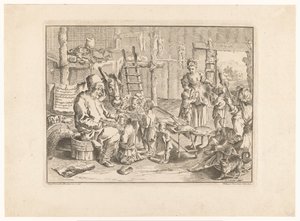 Pulcinella som skoleholder af Filippo Vasconi