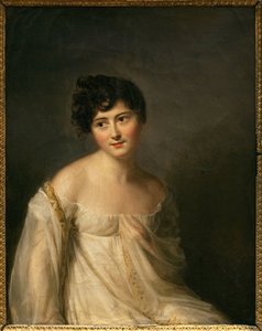 Portræt af Juliette Recamier (1777-1849) dit Madame Recamier. Maleri af Firmin Massot (1766-1849), olie på lærred, ca. 1807. Fransk kunst af Firmin Massot