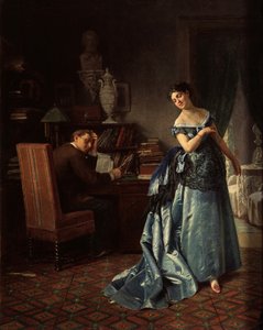 En modedame. Forberedelse til et bal, 1872