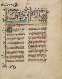 Romulus og Remus af First Master of the Bible historiale of Jean de Berry