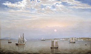 Castine Havn og By, 1851 af Fitz Henry Lane
