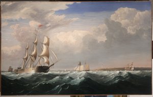 Sejlskibe ud for New England Coast, ca. 1855