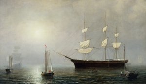Skibet Starlight, ca. 1860 (olie på lærred) af Fitz Henry Lane