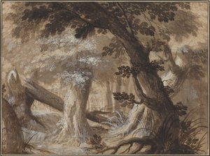 Skov interiør af Flemish 17th Century