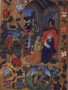 Tilføj Ms 17280 fol.197b Adoration of the Magi, fra Flemish Hours Book, Brugge (vellum) af Flemish School
