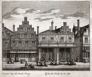 Delft, Holland. (gravering af Flemish School