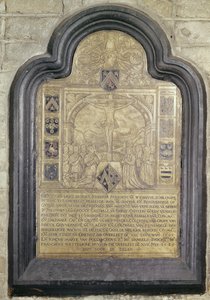 Epitafium af Francois van Wychhuus, slutningen af det sekstende århundrede (messing)