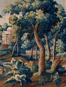 flamsk gobelin. Slut 17. århundrede. Ejendom af kirken Sint-Walburgakerk Oudenaarde (Dekenij van de Sint-Walburga). af Flemish School