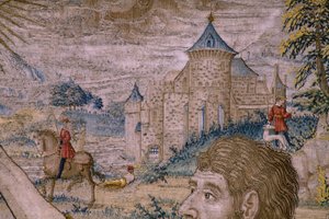 flamsk gobelin. Serien The History of Saint John the Baptist: The Baptism of Christ (Het doopsel van Christus). Bruxelles atelier. 1515-1520. af Flemish School