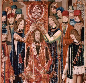 flamsk gobelin. Serie ukendt. Romersk historie? Tarquinius Priscus (Tarquino Prisco). Fremstille Bruxelles